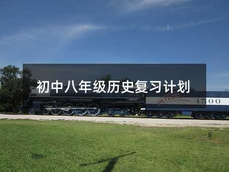 初中八年级历史复习计划