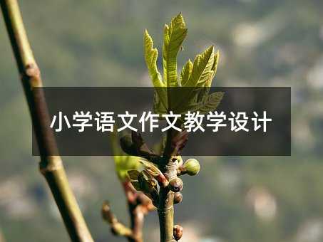 小学语文作文教学设计
