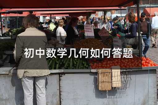 初中数学几何如何答题