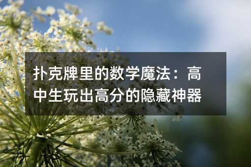 扑克牌里的数学魔法:高中生玩出高分的隐藏神器